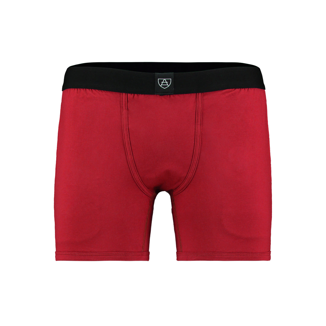 Genderneutrale boxershorts met zakken - donkerrood