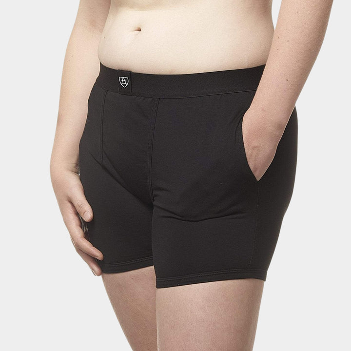 Gender-Neutral Boxers With Pockets - Black - Paxsies