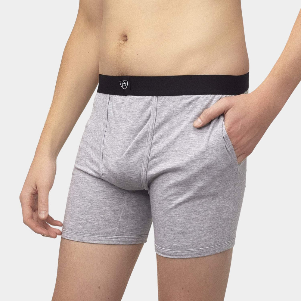 Gender-Neutral Boxers With Pockets - Grey - Paxsies