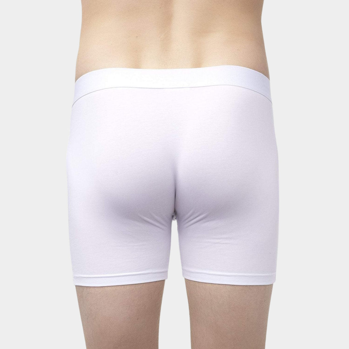 White Gender-Neutral Boxers with Pockets