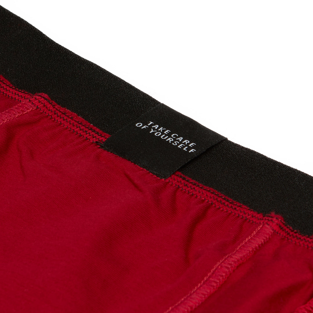 Gender-Neutral Boxers With Pockets - Dark Red