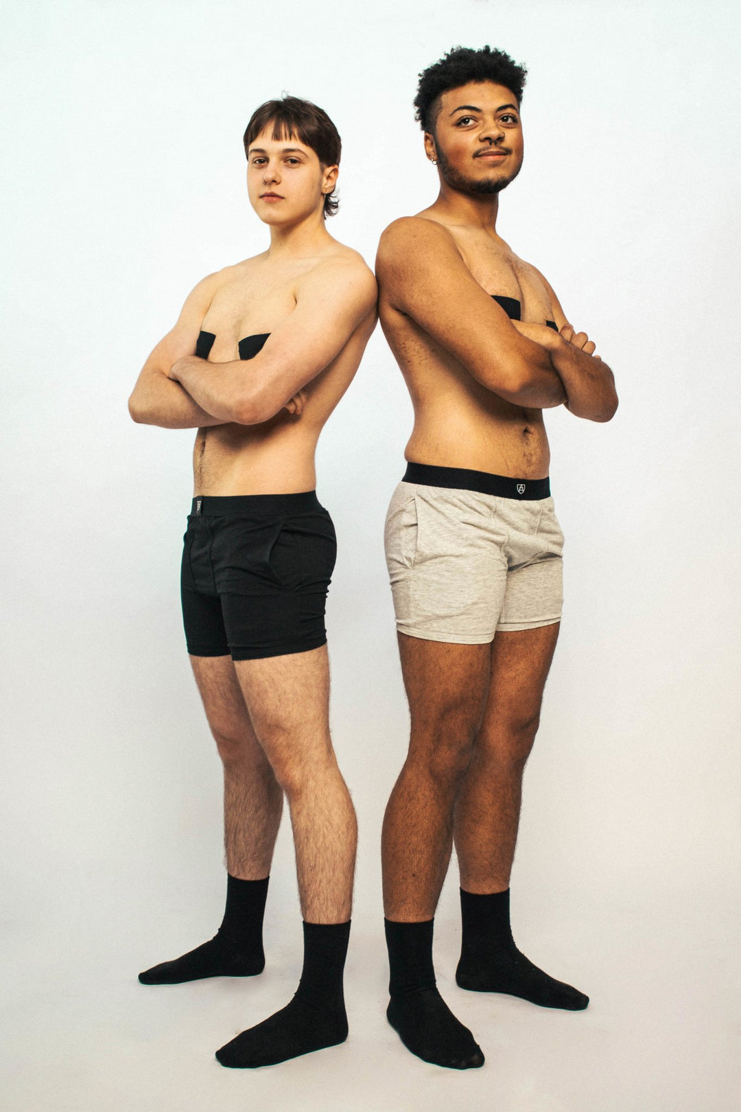 Gender-Neutral Boxers With Pockets - Grey - Paxsies